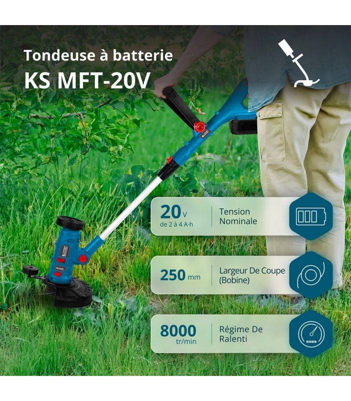 Taille-bordures multifonctions sans fil Könner & Söhnen KS MFT-20V - Image 2