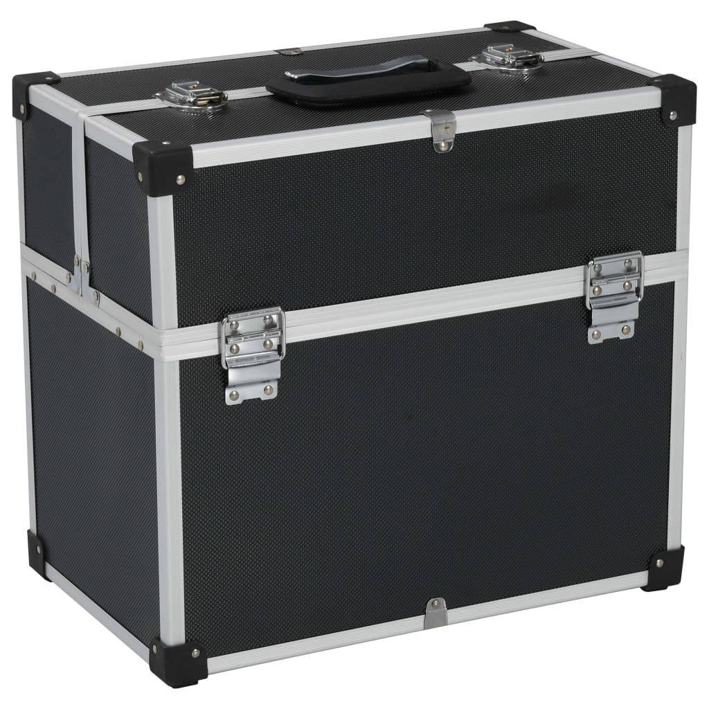 Helloshop26 - Boîte à outils valise à outils mallette à outils trolley à outils caisse à outils rangement stockage fichiers 38 cm noir - Imagen 1
