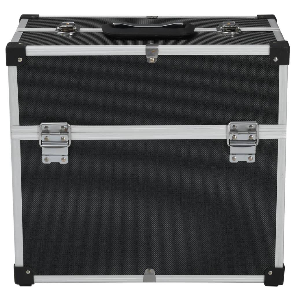 Helloshop26 - Boîte à outils valise à outils mallette à outils trolley à outils caisse à outils rangement stockage fichiers 38 cm noir - Imagen 4