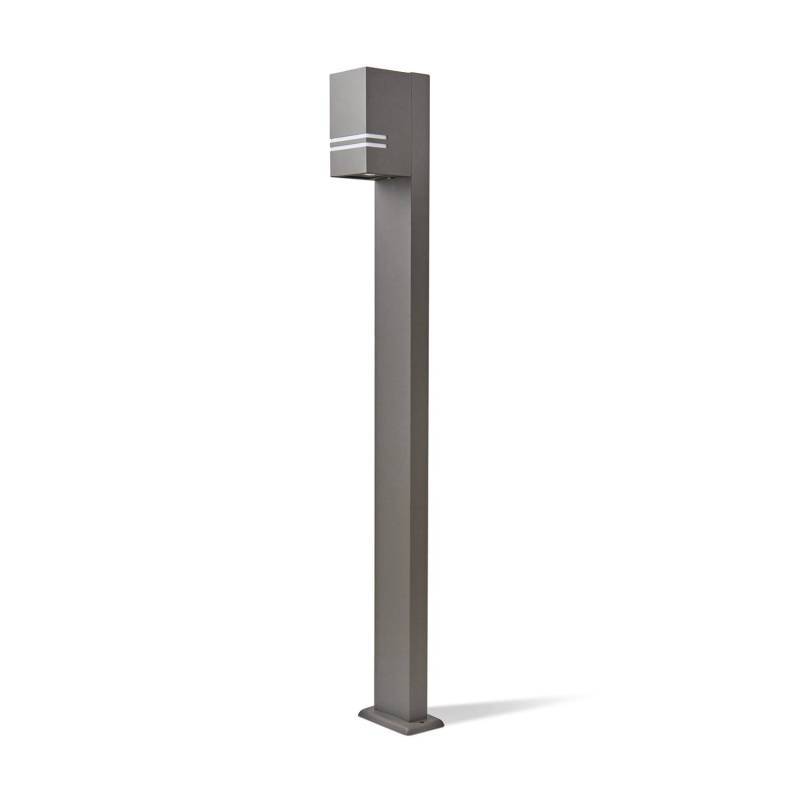 Borne de jardin extérieur design grise 1m pour ampoule GU10 - Image 2