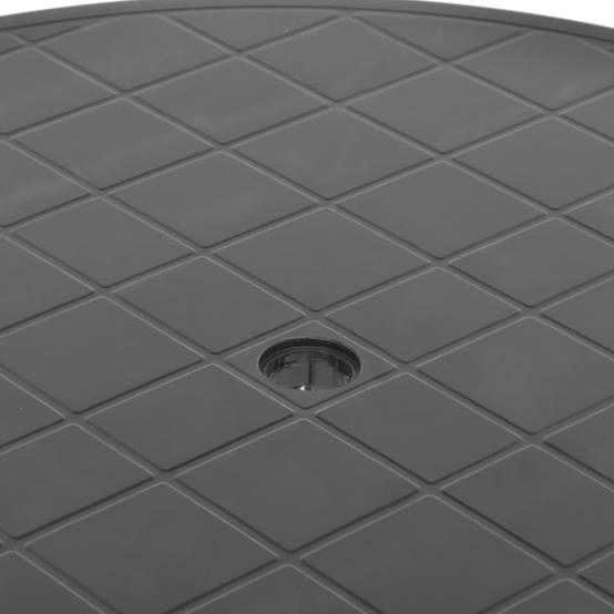Table de jardin plastique anthracite Ø89 cm - PANGIVO - Image 5