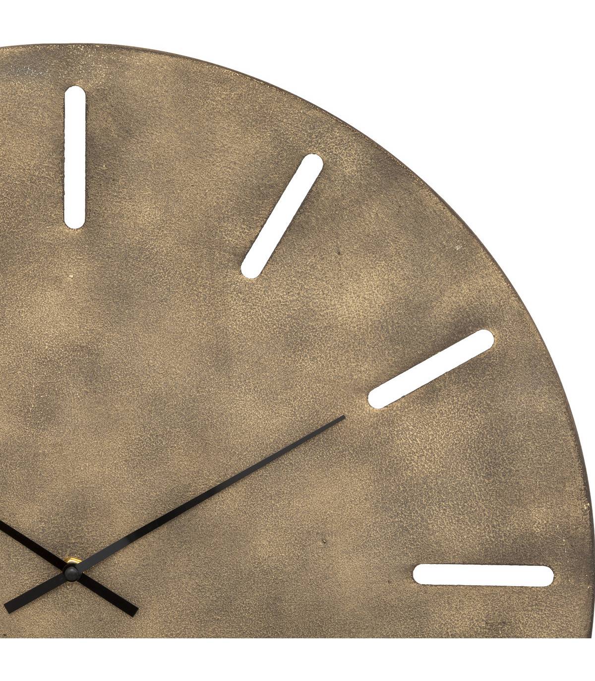 Pendule murale en métal couleur Bronze aspect vieilli D 55 cm - Imagen 2