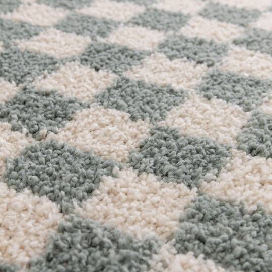 Decoweb - Tapis damier à poils longs - Colorama - Vert d'eau - 200 x 290 cm - Decoweb - Image 6