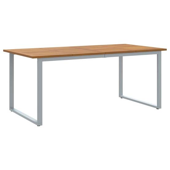 Ensemble de salle à manger jardin 7 pcs gris bois d'acacia 180 x 90 x 75 cm - PANGIVO - Image 5