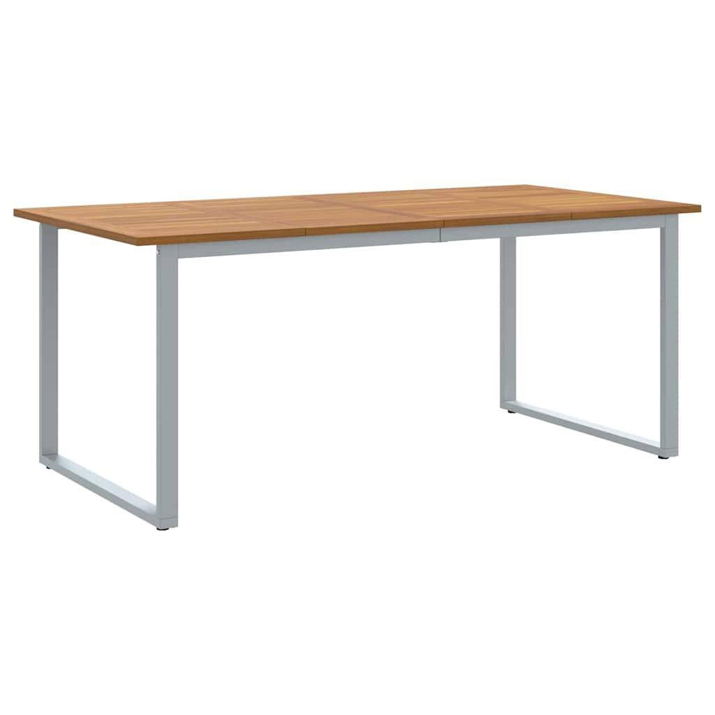 Ensemble de salle à manger jardin 7 pcs gris bois d'acacia 180 x 90 x 75 cm - PANGIVO - Image 5