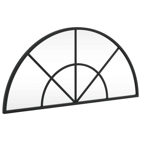 Maison Chic - Miroir mural - Miroir décoratif noir 60x30 cm arche fer - Image 1