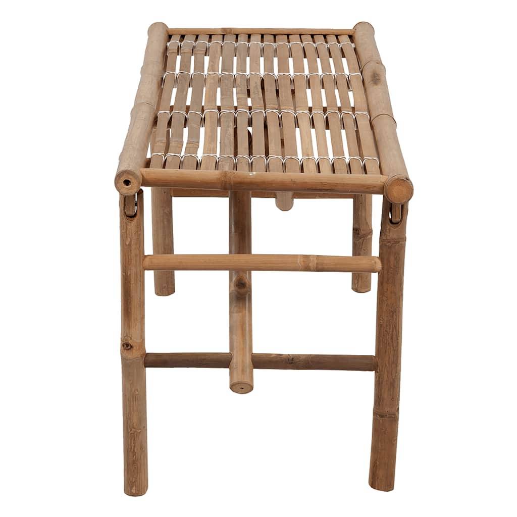 Banc de jardin | Banquette De Jardin | Banc Extérieur pliable avec coussin 118 cm Bambou Maison Chic - Image 4