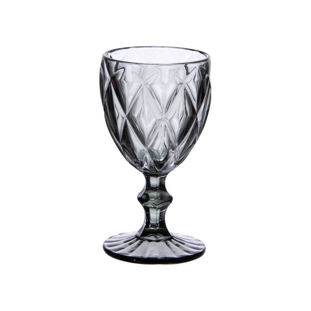Boite de 6 verres à pied Diamond 25 cl gris - Image 1