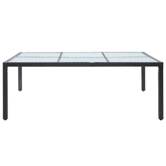 Table à dîner d'extérieur Résine tressée Noir 200 x 150 x 74 cm - PANGIVO - Image 2