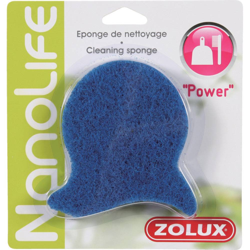 Zolux - Eponge de nettoyage Power pour aquarium couleur bleu