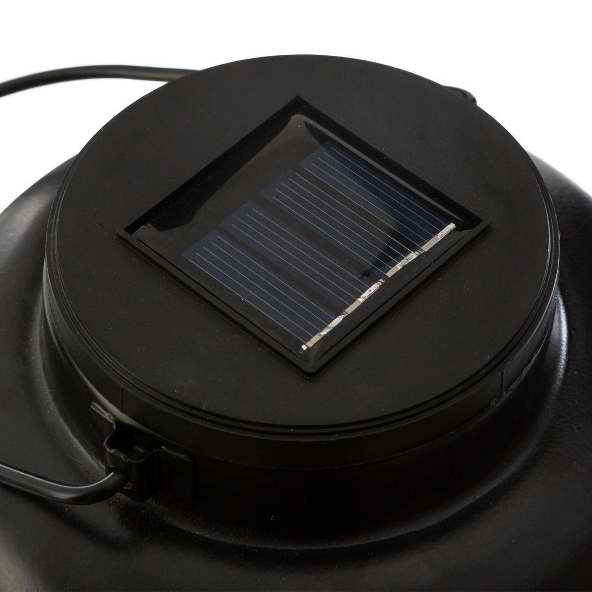 Lanterne solaire métal noir H26cm ATMOSPHERA CREATEUR D'INTERIEUR - Image 5