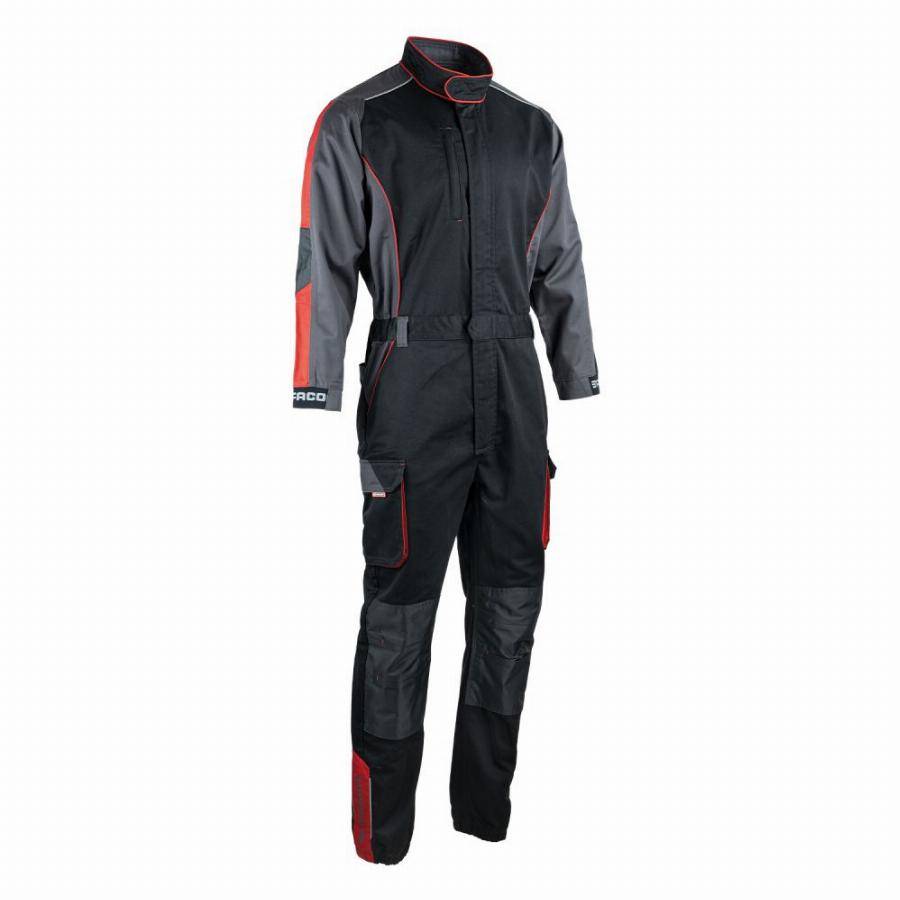 Facom - Combinaison simple zip FACOM Racer Noir/Gris/Rouge Taille XXL - FXWW4010E-XXL - Imagen 1