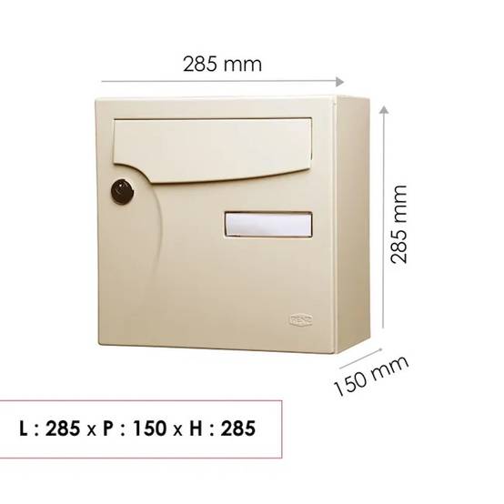 Boîte aux lettres compact - 1 porte extérieur - Animation - acier ivoire - Imagen 3
