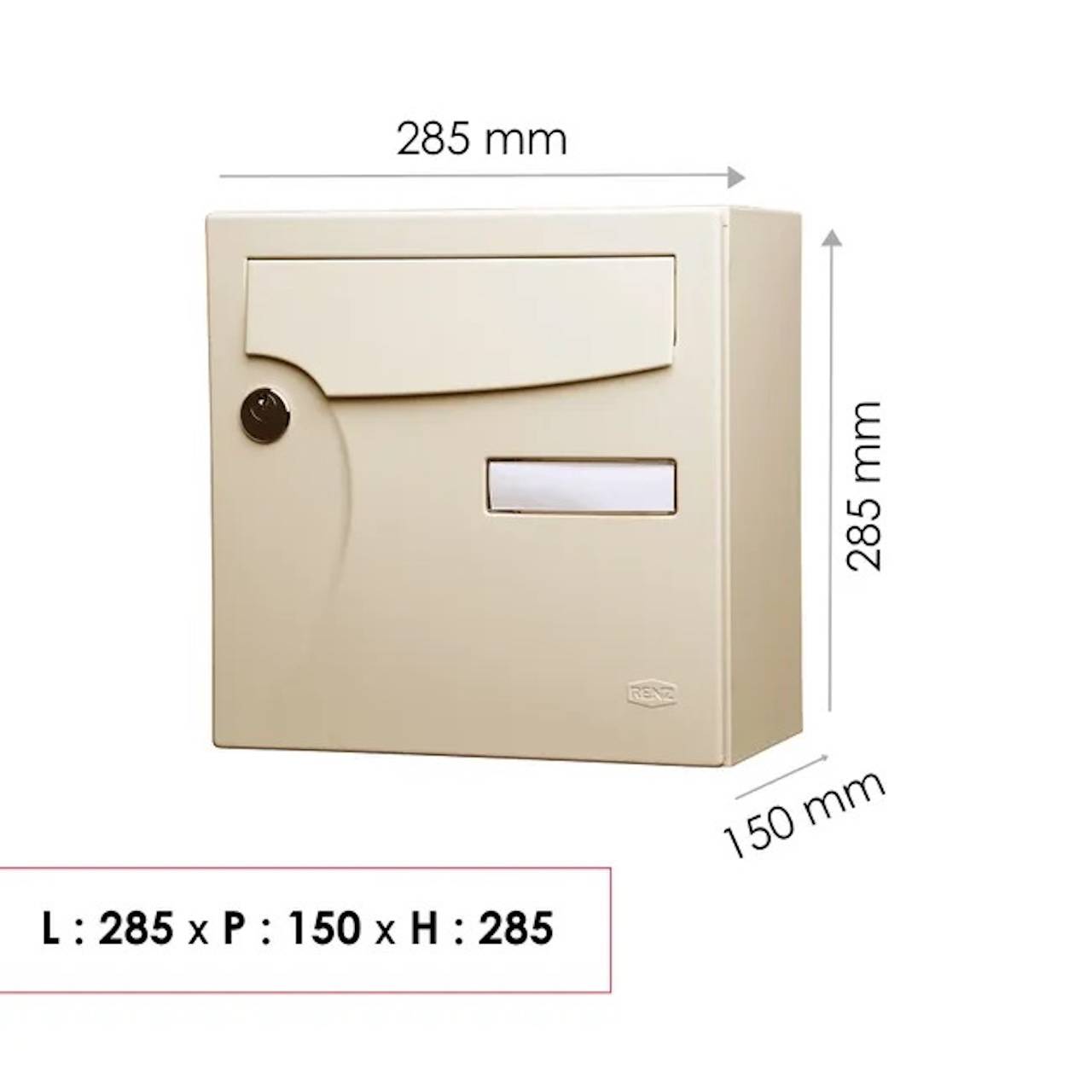 Boîte aux lettres compact - 1 porte extérieur - Animation - acier ivoire - Imagen 3