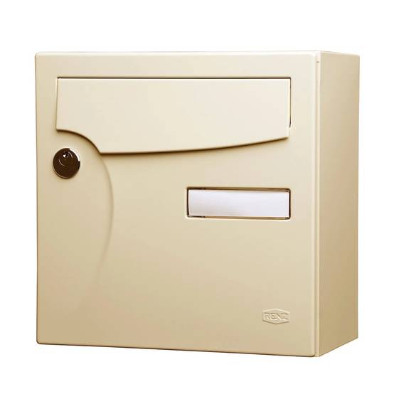 Boîte aux lettres compact - 1 porte extérieur - Animation - acier ivoire - Imagen 1