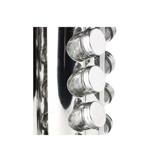 Présentoir à Épices 16 Pots "Inox" 28cm Argent - Image 2