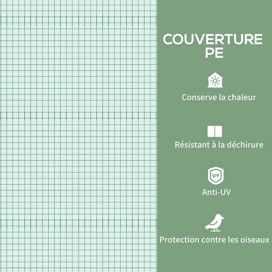 Serre balcon 4 niveaux en acier pour plantes tropicales protection 69x50x165cm vert - ComfortXL Outdoor Living - Image 6
