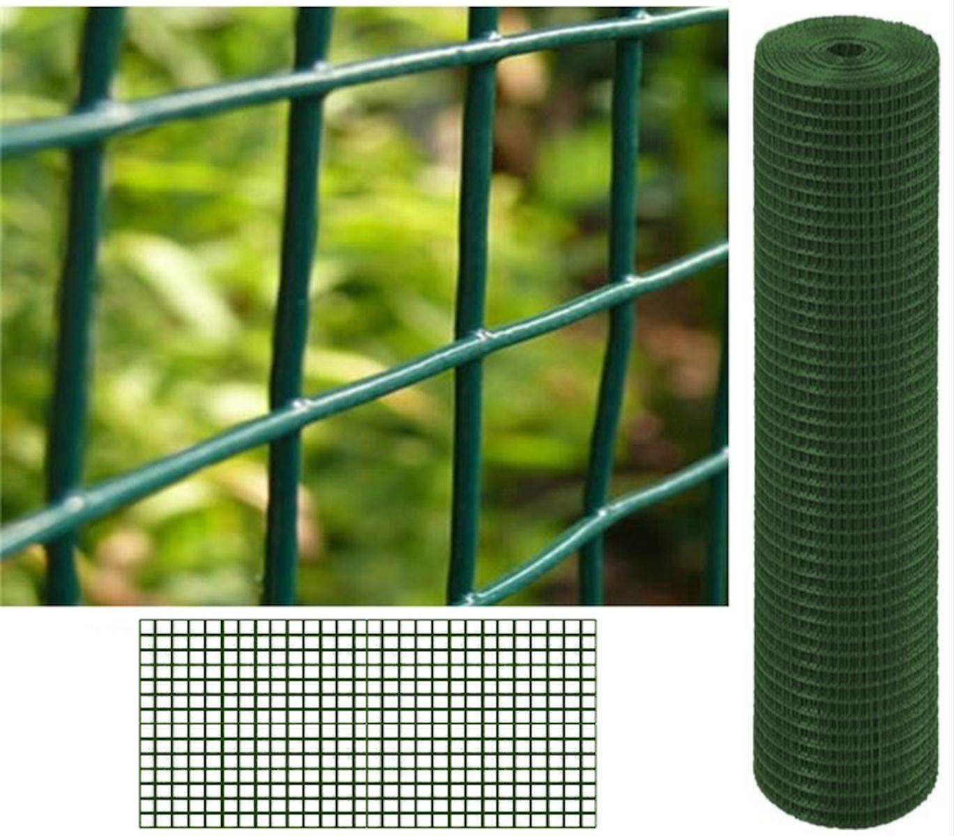 Comercial Candela - Grillage Souple Plastifié| 1X25 M| Composition 80% Acier Galvanisé/20% PVC| Rouleau Grillage| Réticulée 6X6MM - Imagen 2