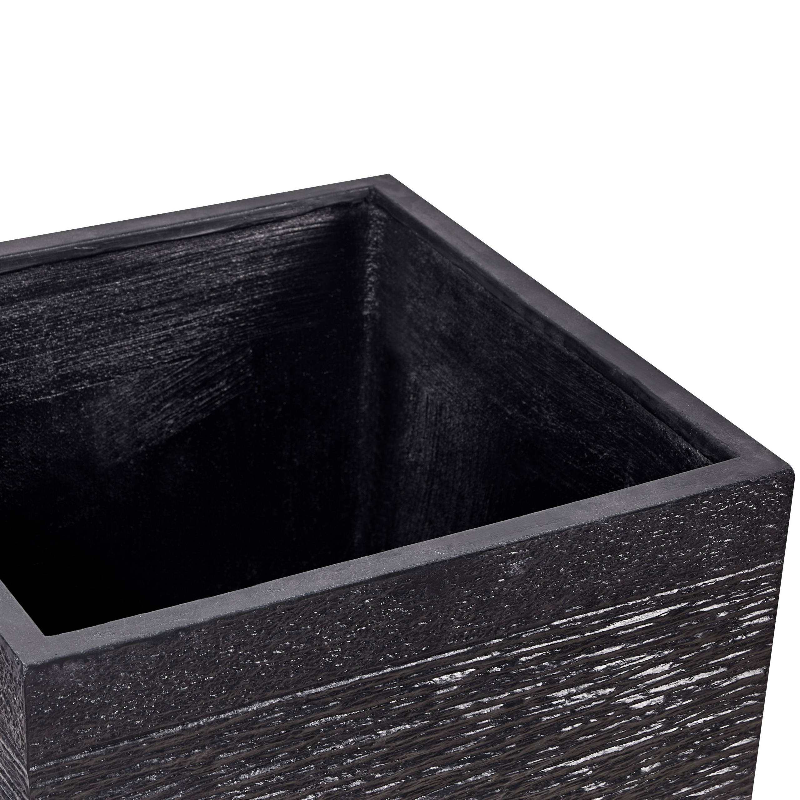 Cache-pot d'extérieur Oxyde de magnésium Noir PAROS - Beliani - Image 4