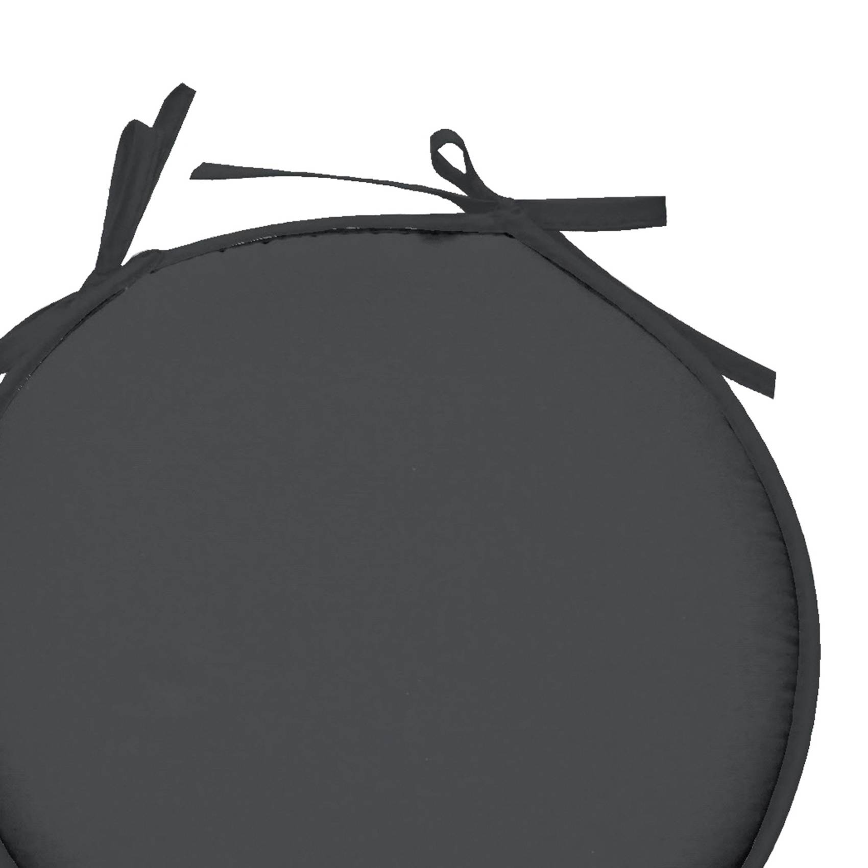 Lovely Casa - Galette de chaise ronde unie aux multiples couleurs - LOVELY CASA - Polyester - Gris anthracite - Image 2