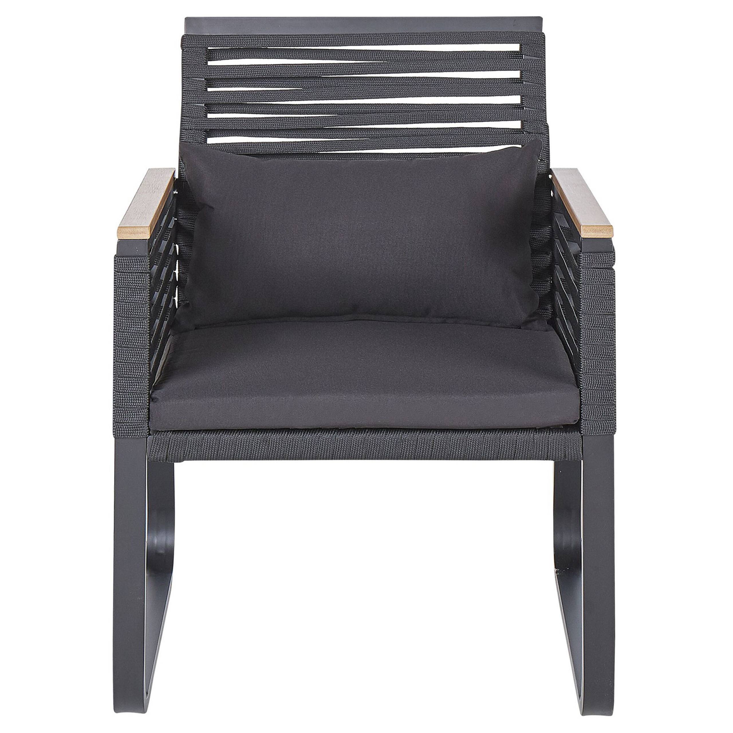 Beliani - Fauteuil Aluminium Noir CANETTO - Beliani - Imagen 5