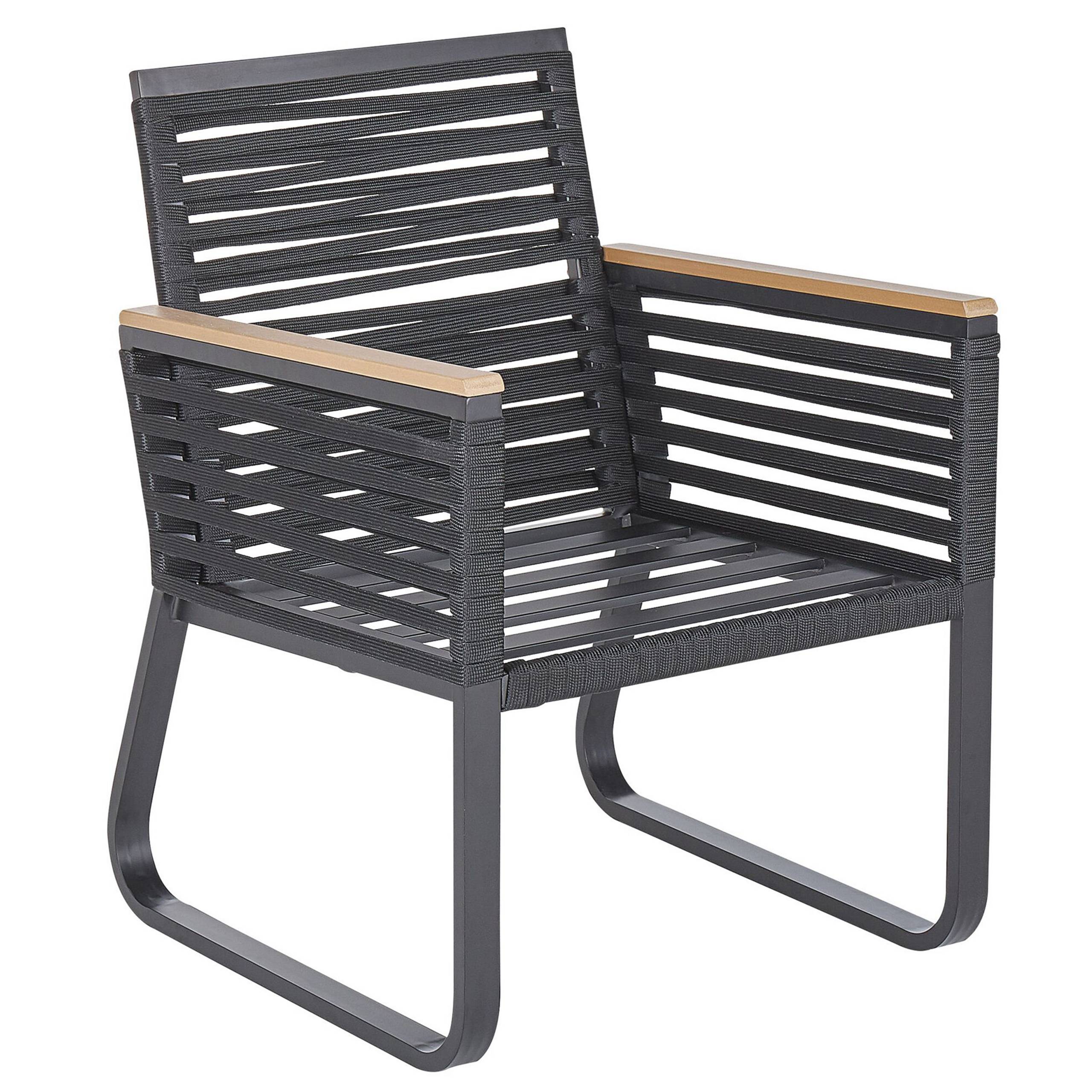 Beliani - Fauteuil Aluminium Noir CANETTO - Beliani - Imagen 4