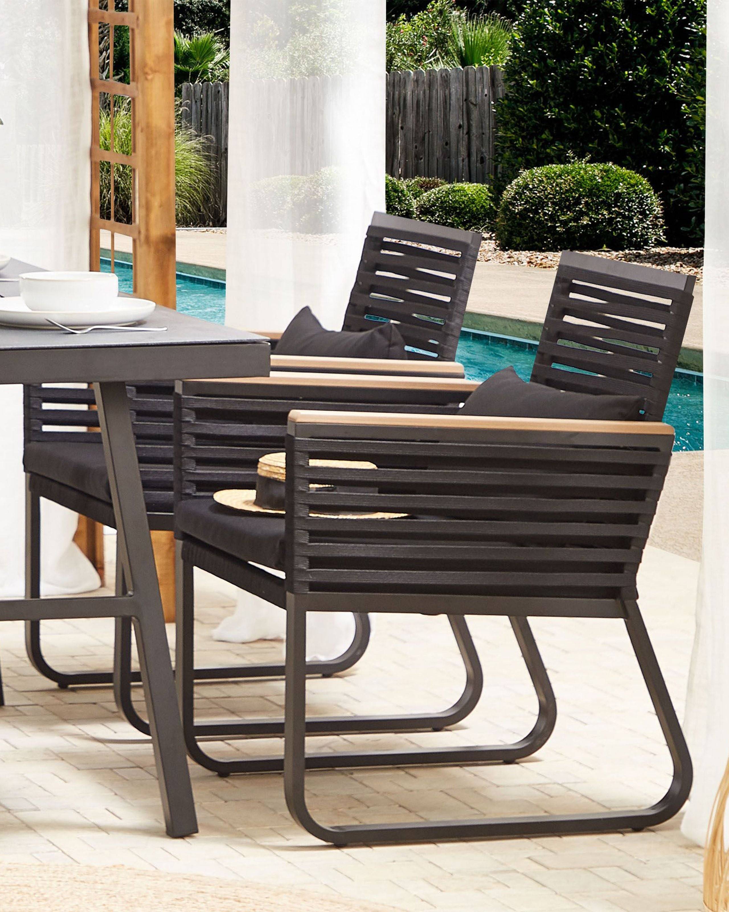 Beliani - Fauteuil Aluminium Noir CANETTO - Beliani