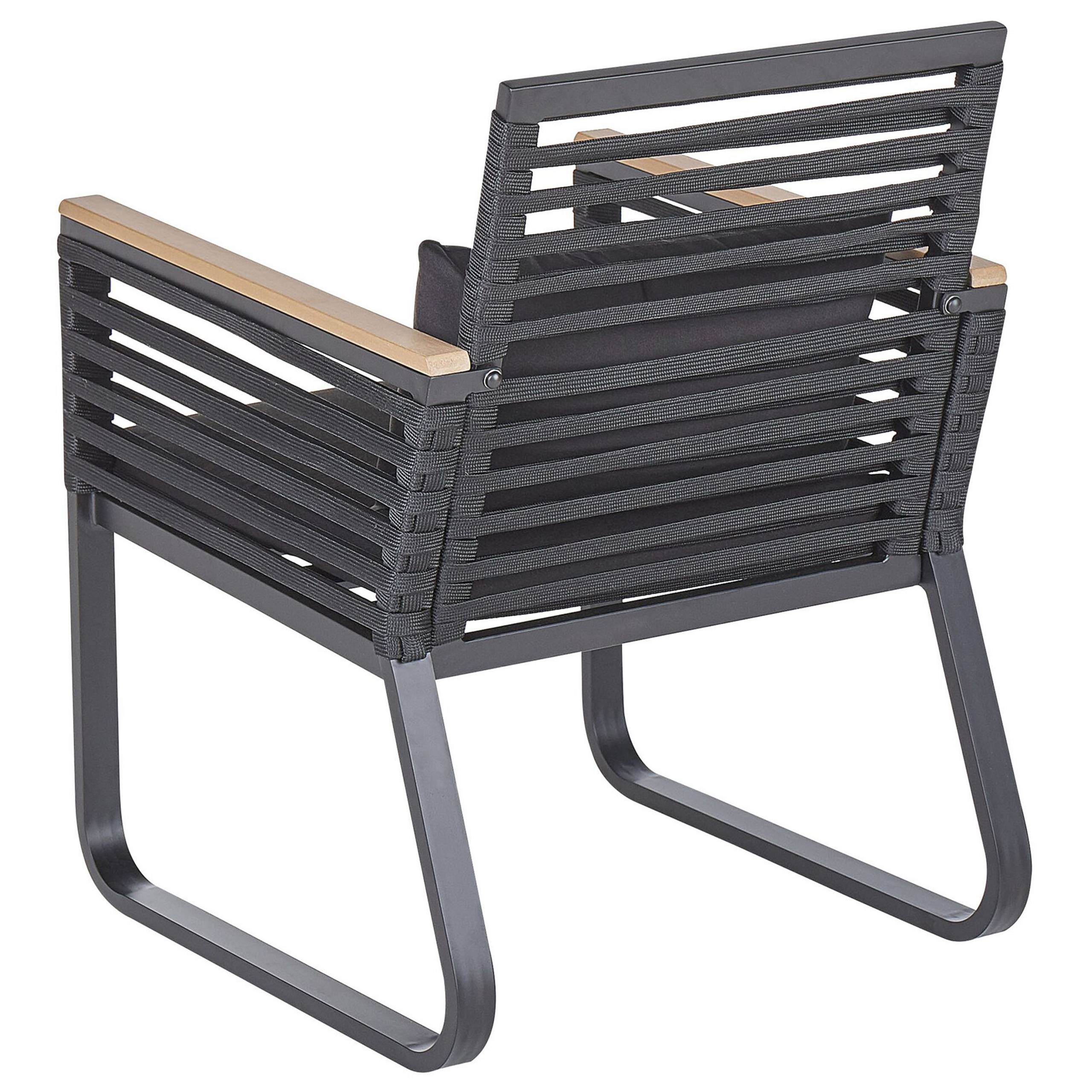 Beliani - Fauteuil Aluminium Noir CANETTO - Beliani - Imagen 6