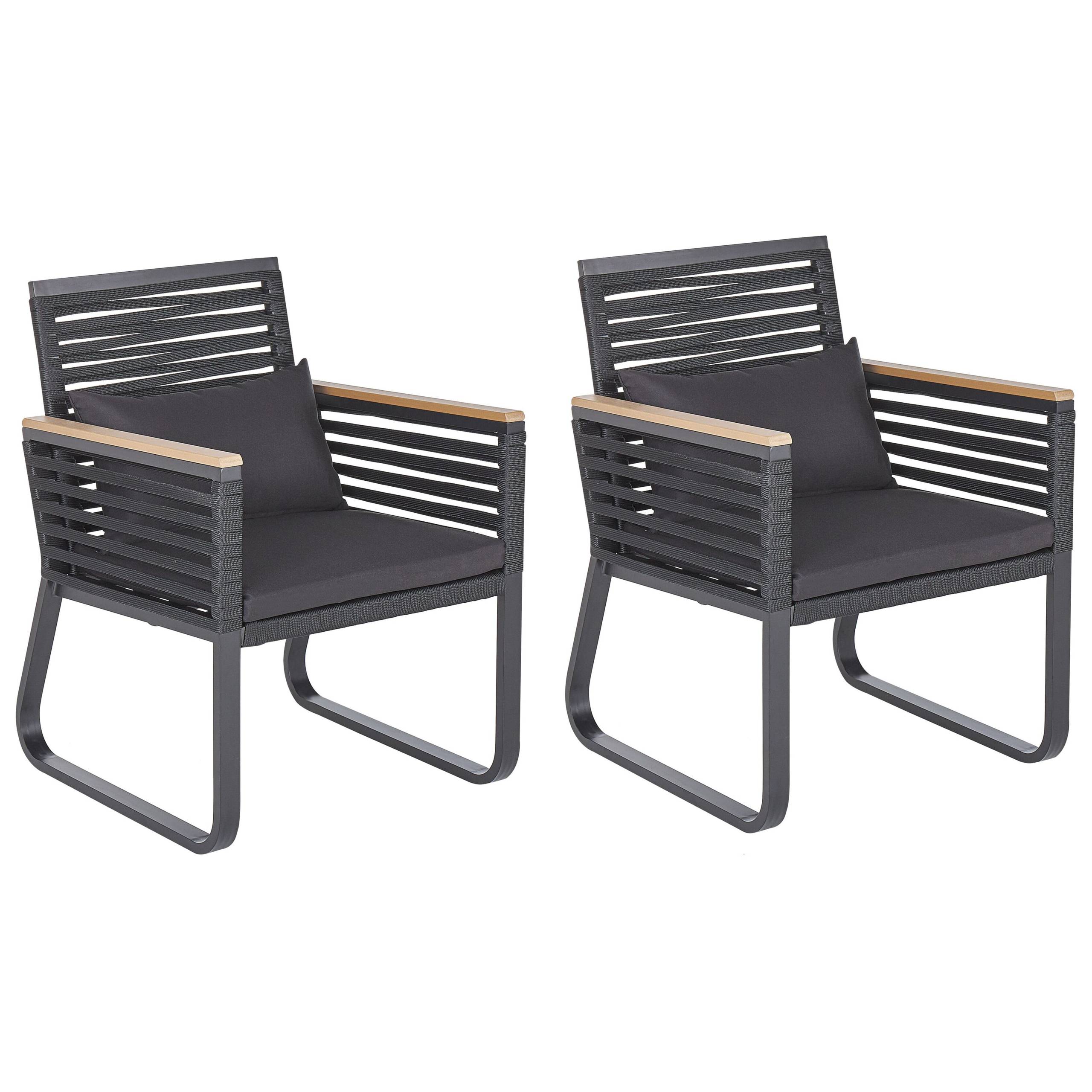 Beliani - Fauteuil Aluminium Noir CANETTO - Beliani - Imagen 2