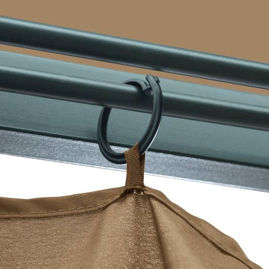 Tonnelle Aluminium avec Rideaux et Moustiquaires Pavillon de Jardin Anti-UV Taupe 3x3 m – ComfortXL Outdoor Living - Image 7