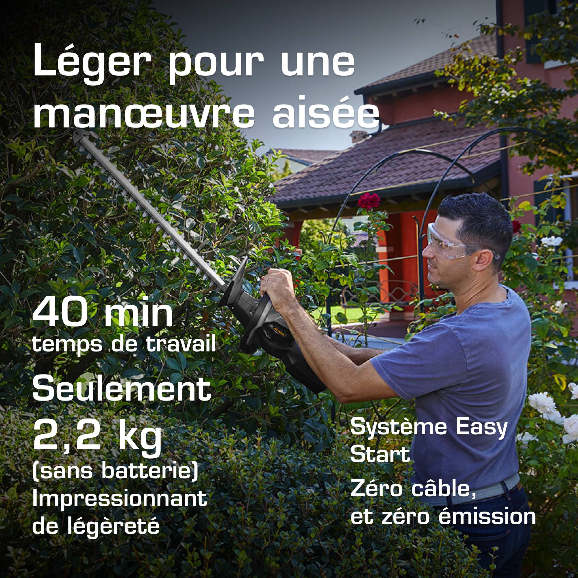 Alpina - Taille-haie Alpina sans fil 20V Batterie 2.0 Ah Lithium ion lame 50 cm - Imagen 4