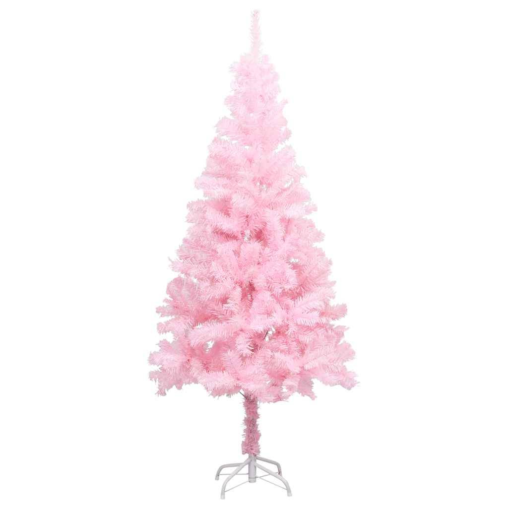 Vidaxl - Arbre de Noël artificiel pré-éclairé et boules rose 180 cm PVC vidaXL 3077585 - Image 2