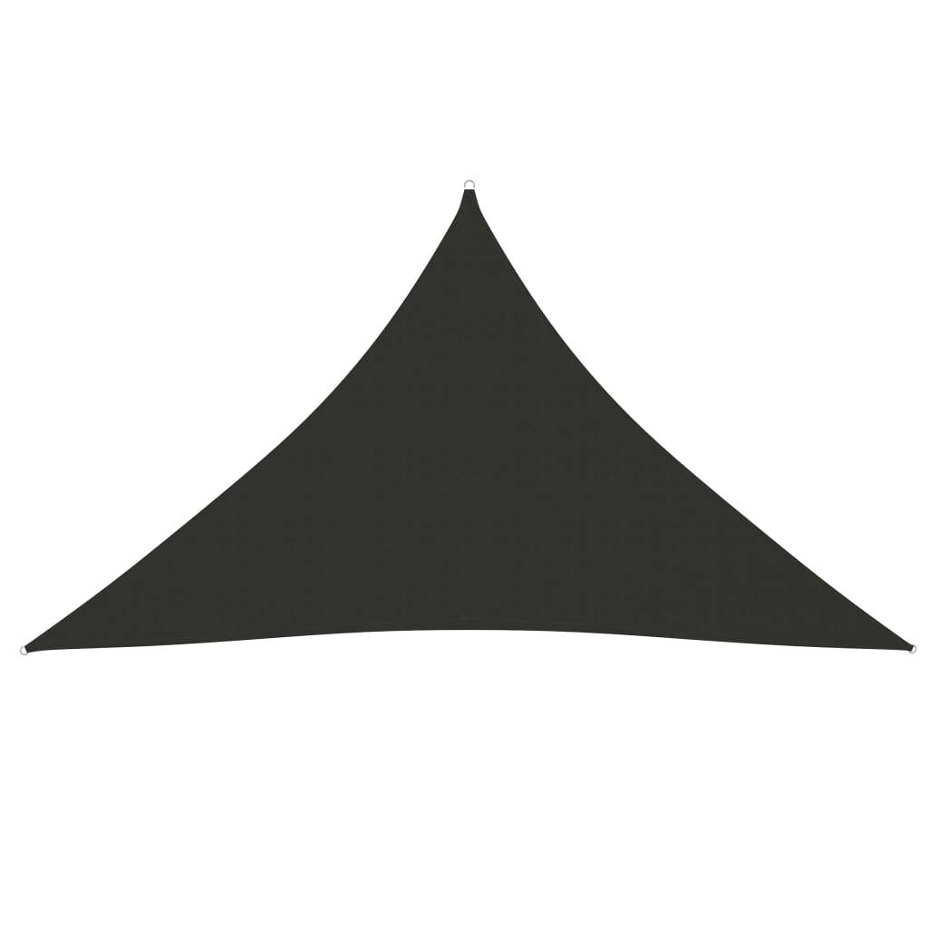 Helloshop26 - Voile toile d'ombrage parasol tissu oxford triangulaire 5 x 5 x 6 m anthracite - Imagen 1