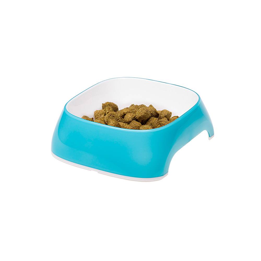Ferplast - Ferplast Comedero para gato Glam - Comedero para comida y agua para gato de plástico a la moda, antideslizante, fácil de limpiar, 0,2 litros, Azul - Imagen 3