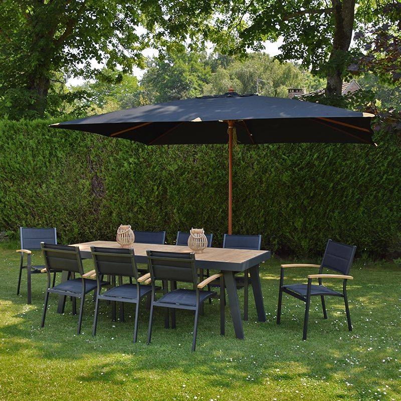 Parasol droit noir 4x3 m Pegasia - Gecko Jardin - Imagen 5