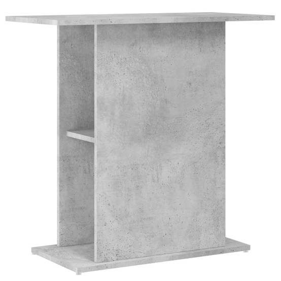 Support Aquarium Bois Ingénierie avec Étagères de Rangement Gris Béton - ComfortXL Outdoor Living - Image 2