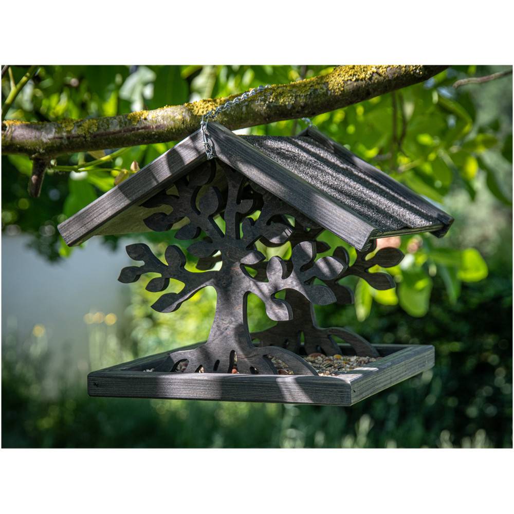 animallparadise - Mangeoire en bois MAGIC 46 X 50 X 35 cm, pour oiseaux - Imagen 2