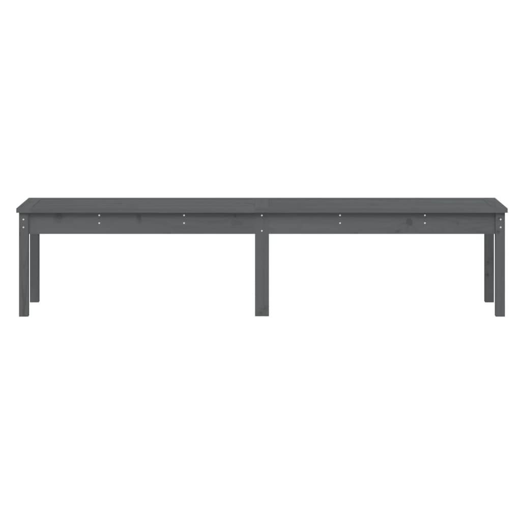 Maison Chic - Banc de jardin - Banc d'extérieur - Banquette à 2 places gris 203,5x44x45cm bois massif de pin - Imagen 4