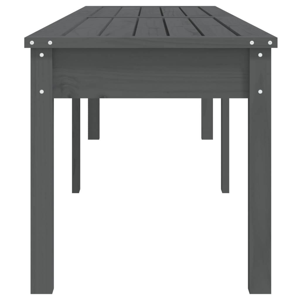 Maison Chic - Banc de jardin - Banc d'extérieur - Banquette à 2 places gris 203,5x44x45cm bois massif de pin - Imagen 5