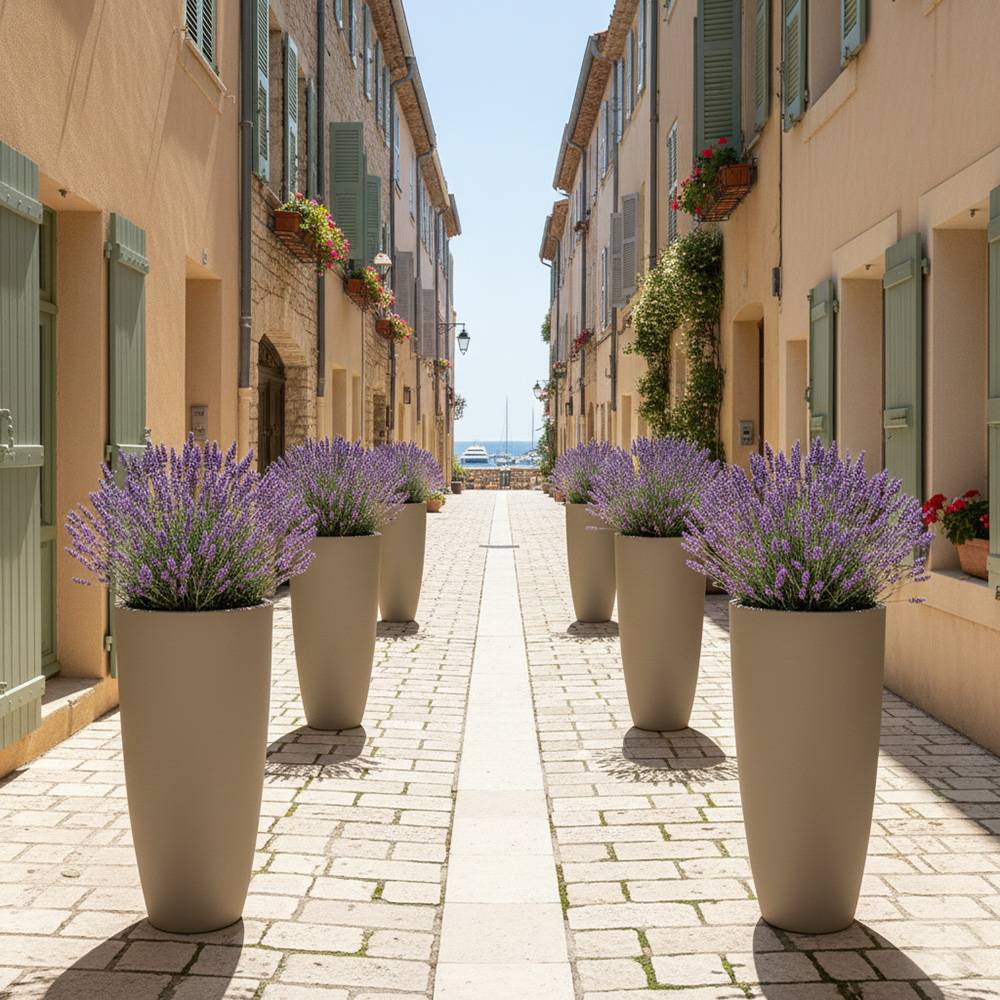 Pot de fleurs conique 200l delight - plast'up rotomoulage - Image 4