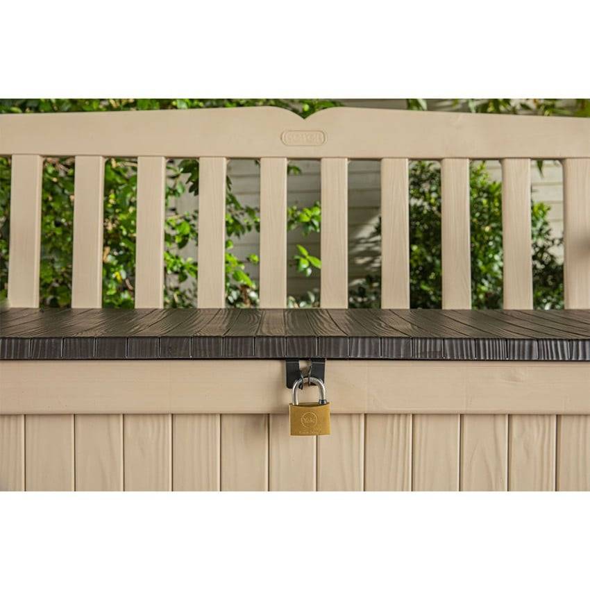 Habitat Et Jardin - Coffre-banc Jardin Résine "bogota" - 265 L - 140 X 60 X 84 Cm - Beige -habitat Et Jardin - Imagen 4