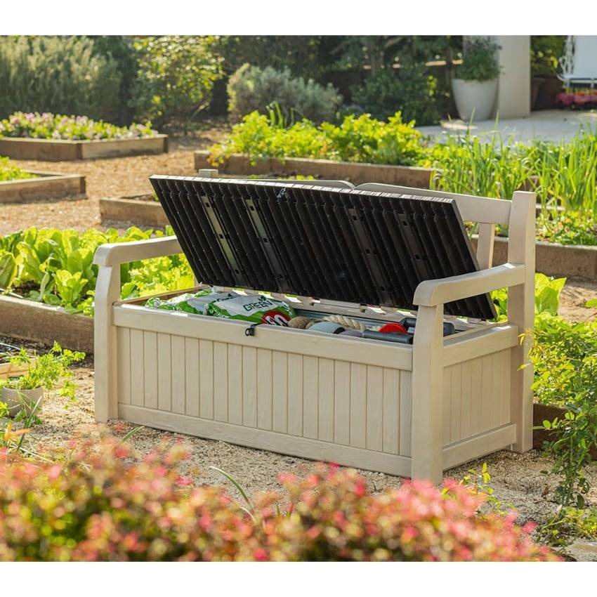Habitat Et Jardin - Coffre-banc Jardin Résine "bogota" - 265 L - 140 X 60 X 84 Cm - Beige -habitat Et Jardin - Imagen 8