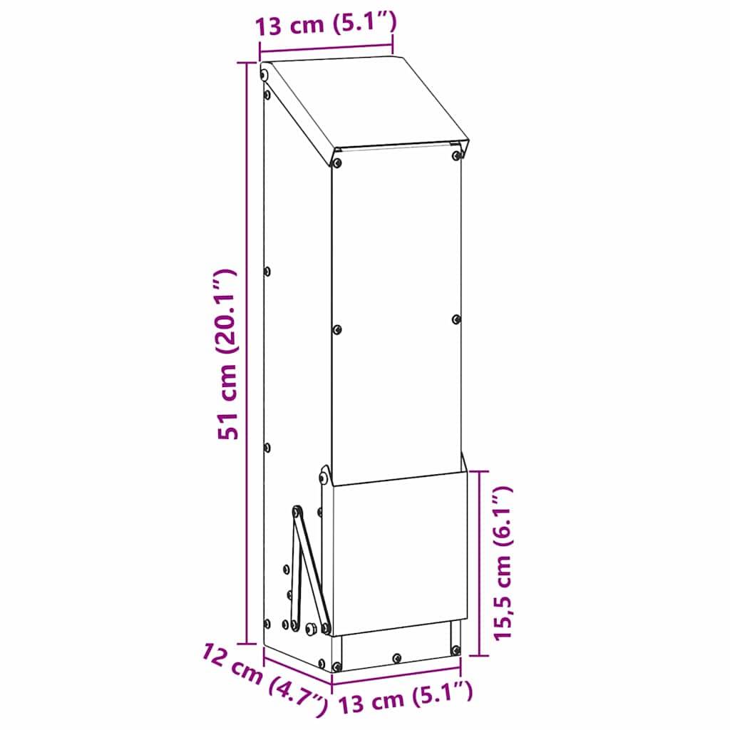Distributeur Vertical Volaille Métal Étanche 5kg Olive - ComfortXL Outdoor Living - Image 7