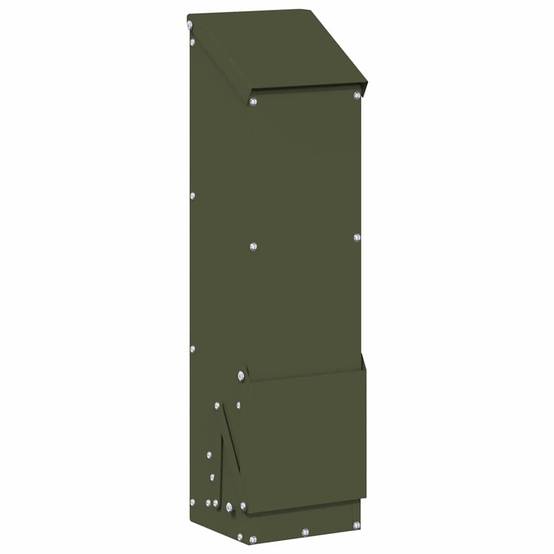 Distributeur Vertical Volaille Métal Étanche 5kg Olive - ComfortXL Outdoor Living - Image 2
