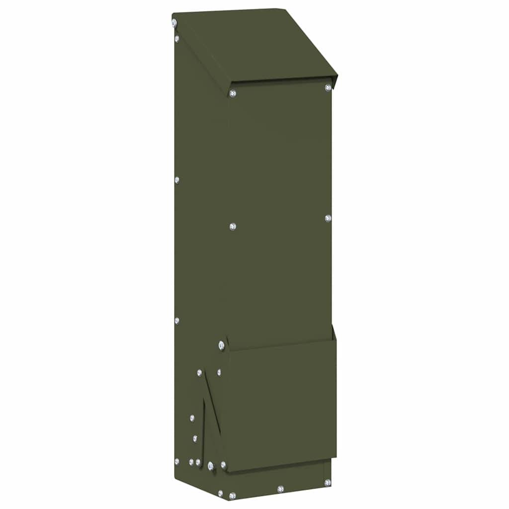 Distributeur Vertical Volaille Métal Étanche 5kg Olive - ComfortXL Outdoor Living - Image 2