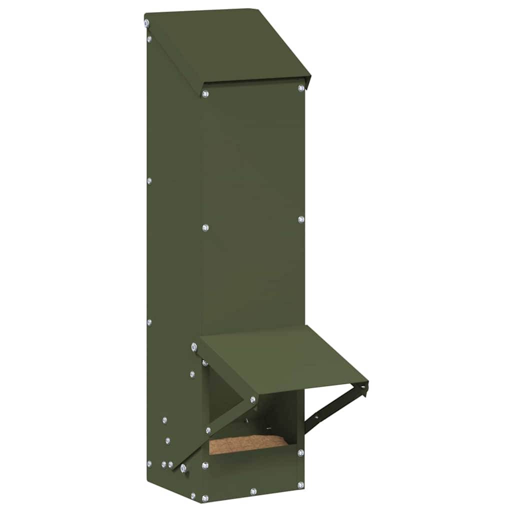 Distributeur Vertical Volaille Métal Étanche 5kg Olive - ComfortXL Outdoor Living - Image 3