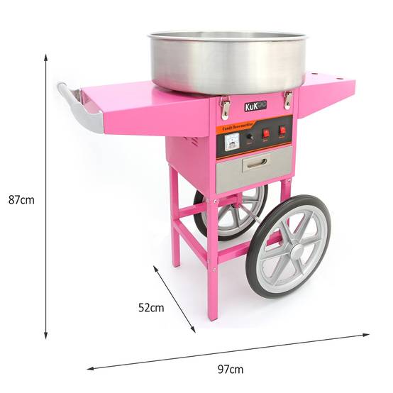 Kukoo - KuKoo Machine à Pop-Corn de 226g & Machine à Barbe à Papa avec Chariots - Imagen 5