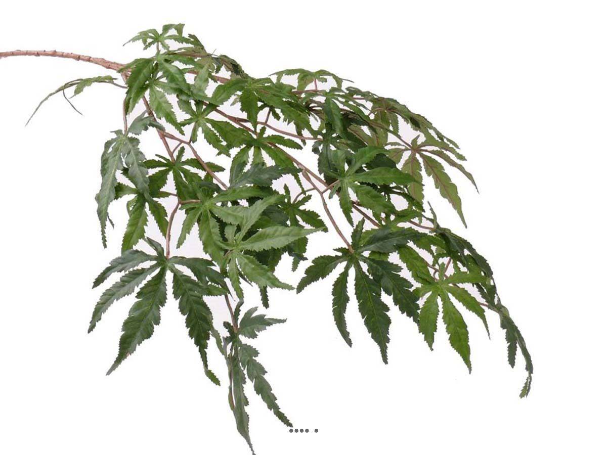 Artificielles - Branche Acer Erable artificielle 70 cm 36 feuilles Vert FEU RETARDANT - Imagen 2