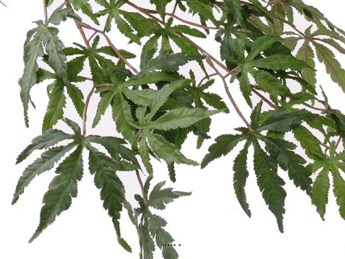 Artificielles - Branche Acer Erable artificielle 70 cm 36 feuilles Vert FEU RETARDANT - Imagen 3