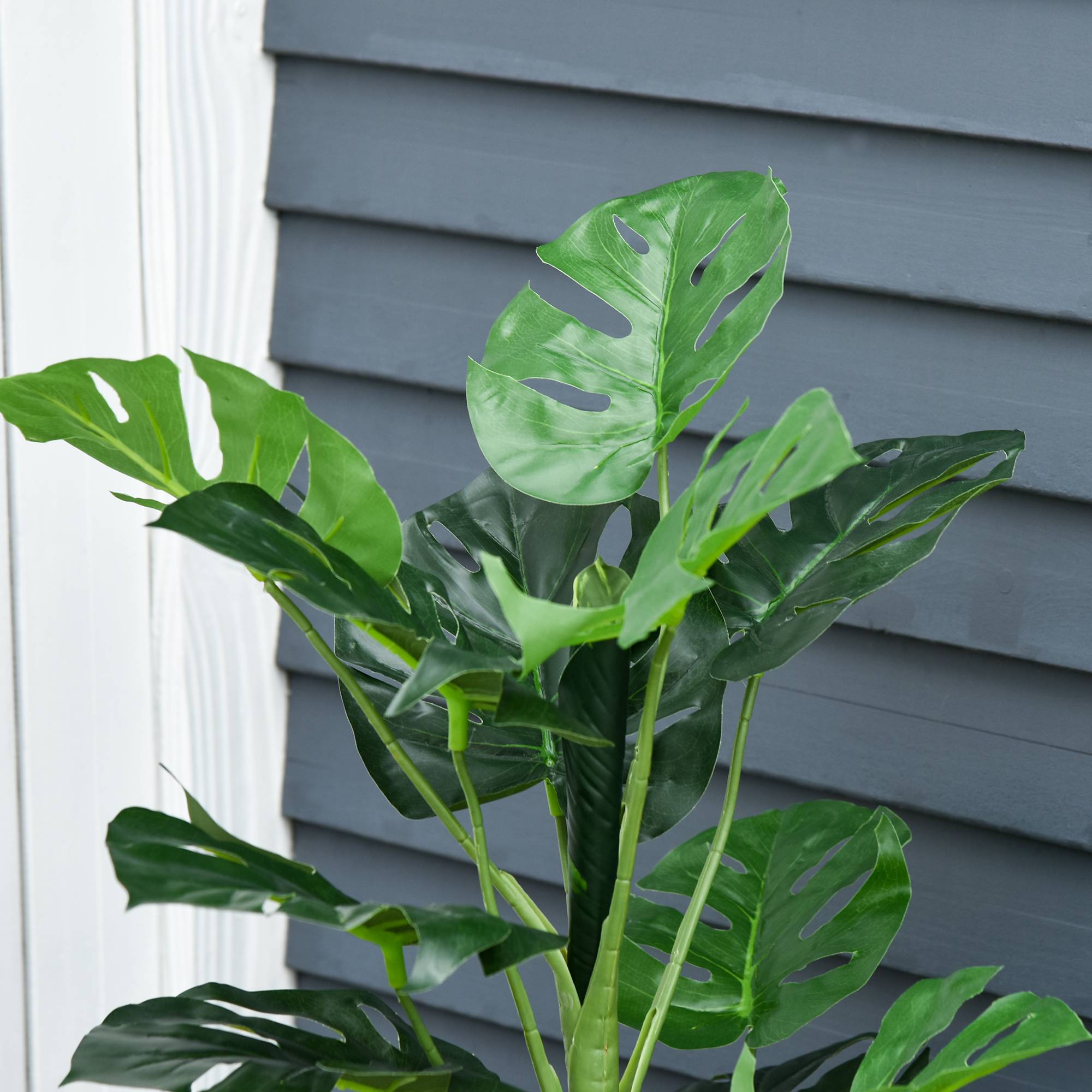 PANGIVO - Plante artificielle Monstera plastique vert 16 x 16 x 100 cm - PANGIVO - Image 10